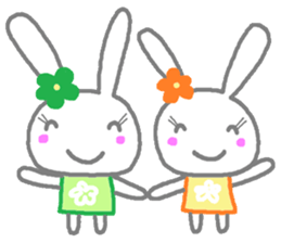 Happy cute rabbit sticker #13365754