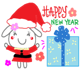 Happy cute rabbit sticker #13365762