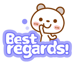 Spotted bear[Big letter](English) sticker #13366487