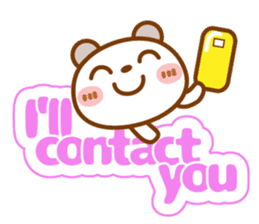 Spotted bear[Big letter](English) sticker #13366495