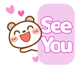 Spotted bear[Big letter](English) sticker #13366499