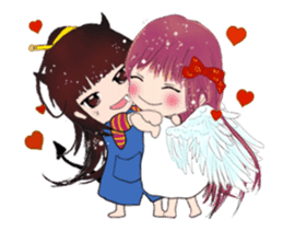 Little Angel and Devil animated sticker2 sticker #13366632