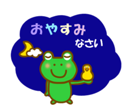 Winter frog sticker #13366707