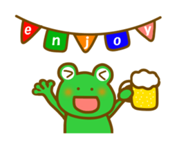 Winter frog sticker #13366721