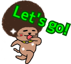 The Seven Afro Cats #3 -Boxing cat- sticker #13367256