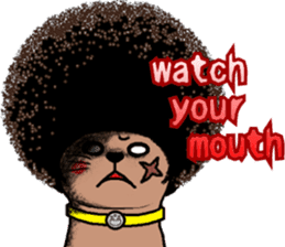 The Seven Afro Cats #3 -Boxing cat- sticker #13367265