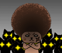The Seven Afro Cats #3 -Boxing cat- sticker #13367270