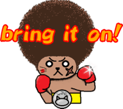 The Seven Afro Cats #3 -Boxing cat- sticker #13367278