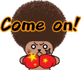 The Seven Afro Cats #3 -Boxing cat- sticker #13367279