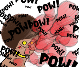 The Seven Afro Cats #3 -Boxing cat- sticker #13367281