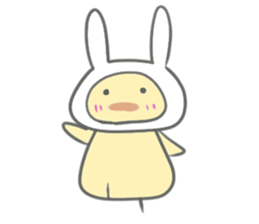 Chick of rabbit ears sticker #13367406
