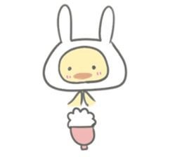 Chick of rabbit ears sticker #13367411