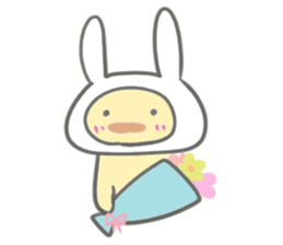 Chick of rabbit ears sticker #13367417