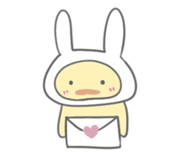 Chick of rabbit ears sticker #13367419