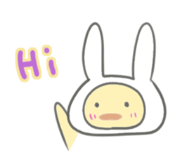 Chick of rabbit ears sticker #13367420