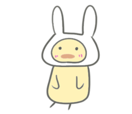 Chick of rabbit ears sticker #13367421