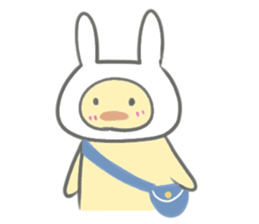 Chick of rabbit ears sticker #13367422