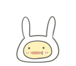 Chick of rabbit ears sticker #13367424
