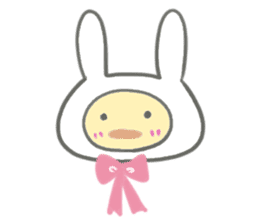 Chick of rabbit ears sticker #13367426