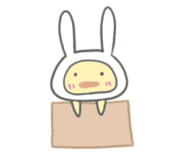 Chick of rabbit ears sticker #13367427