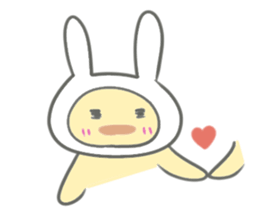 Chick of rabbit ears sticker #13367428