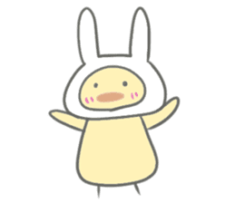 Chick of rabbit ears sticker #13367429