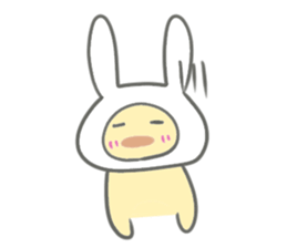 Chick of rabbit ears sticker #13367430