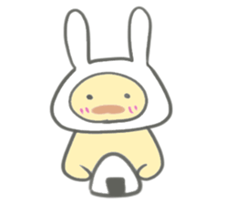 Chick of rabbit ears sticker #13367432