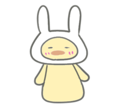 Chick of rabbit ears sticker #13367433