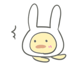 Chick of rabbit ears sticker #13367436