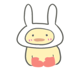 Chick of rabbit ears sticker #13367437
