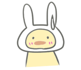 Chick of rabbit ears sticker #13367438