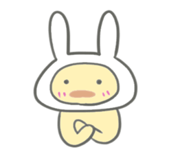 Chick of rabbit ears sticker #13367439