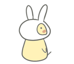 Chick of rabbit ears sticker #13367442