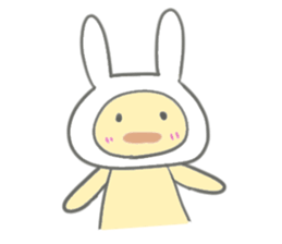 Chick of rabbit ears sticker #13367444