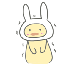 Chick of rabbit ears sticker #13367445