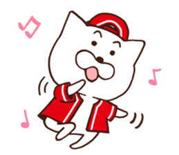 Red cap cat sticker #13369294