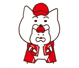 Red cap cat sticker #13369302