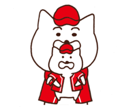 Red cap cat sticker #13369302