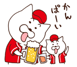 Red cap cat sticker #13369311