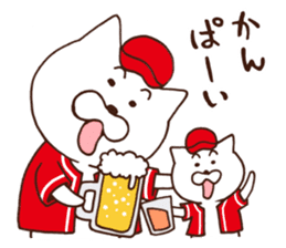 Red cap cat sticker #13369311