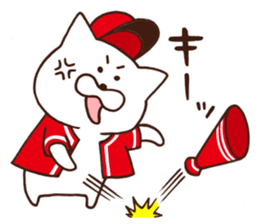Red cap cat sticker #13369312