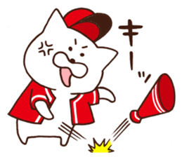 Red cap cat sticker #13369312