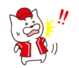 Red cap cat sticker #13369315