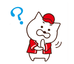 Red cap cat sticker #13369316