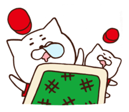 Red cap cat sticker #13369327