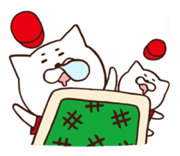 Red cap cat sticker #13369327