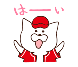 Red cap cat sticker #13369330