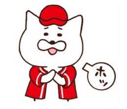 Red cap cat sticker #13369331