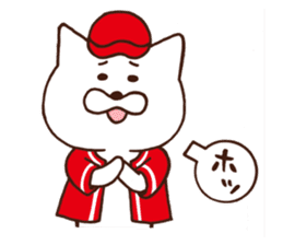 Red cap cat sticker #13369331